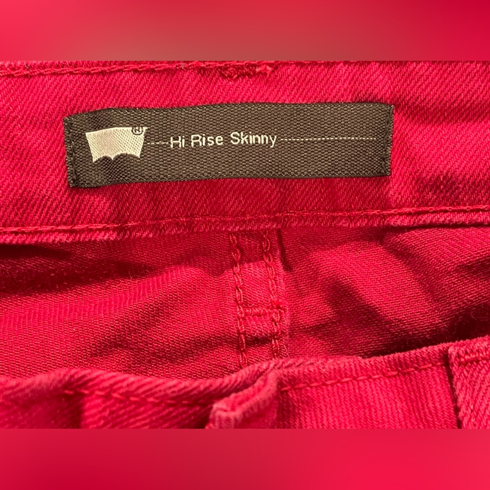 LEVIS High‎ Rise Skinny Hot Pink Jeans - Picture 6 of 7